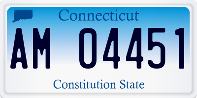 CT license plate AM04451