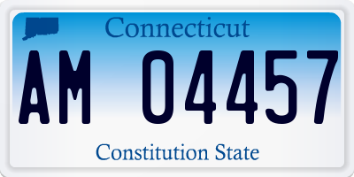 CT license plate AM04457