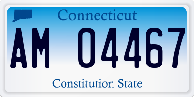 CT license plate AM04467