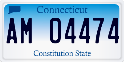 CT license plate AM04474
