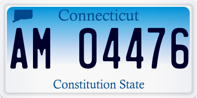 CT license plate AM04476