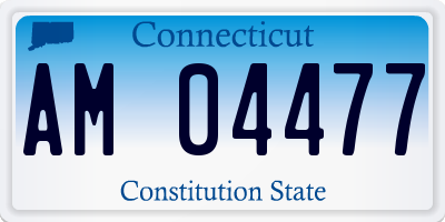 CT license plate AM04477