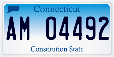 CT license plate AM04492