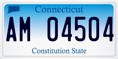 CT license plate AM04504