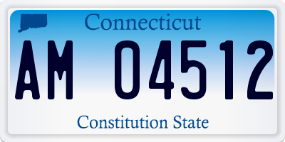 CT license plate AM04512