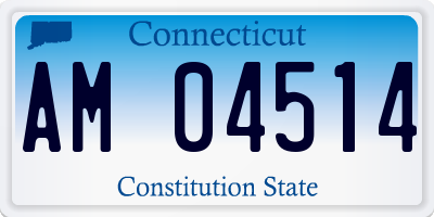 CT license plate AM04514