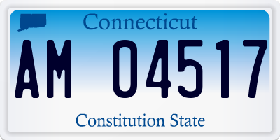 CT license plate AM04517