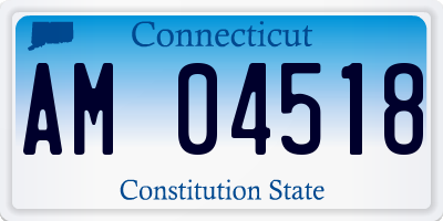 CT license plate AM04518