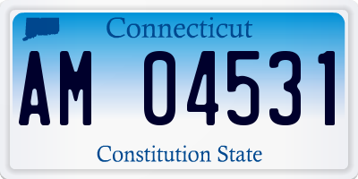 CT license plate AM04531