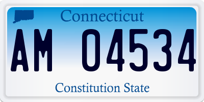 CT license plate AM04534