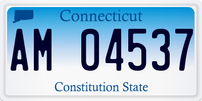 CT license plate AM04537