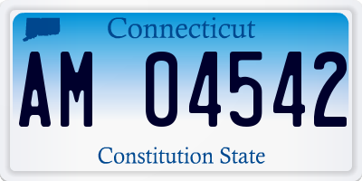 CT license plate AM04542