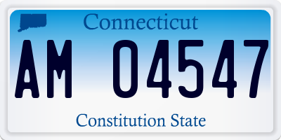CT license plate AM04547
