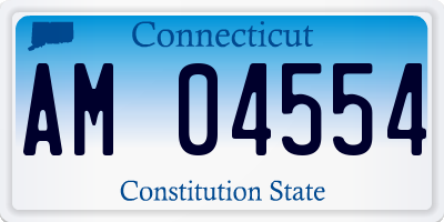 CT license plate AM04554