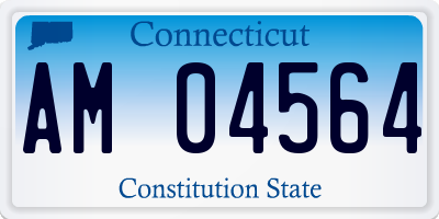 CT license plate AM04564