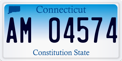CT license plate AM04574