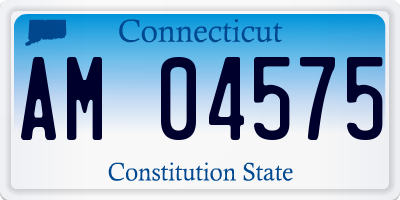 CT license plate AM04575