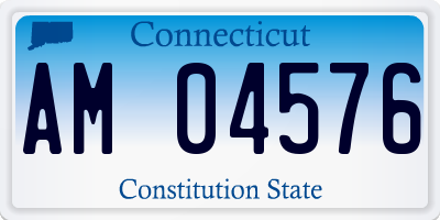CT license plate AM04576