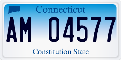 CT license plate AM04577