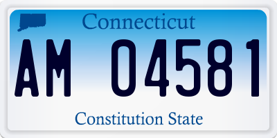 CT license plate AM04581