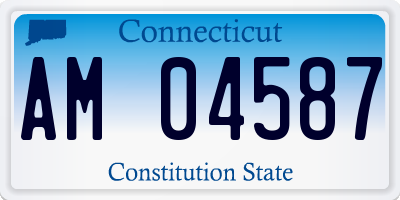 CT license plate AM04587