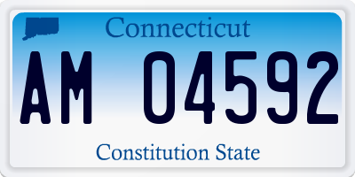 CT license plate AM04592
