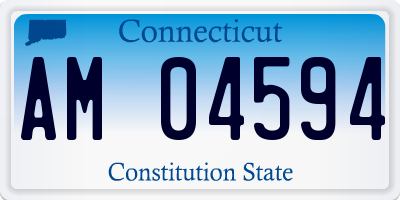 CT license plate AM04594