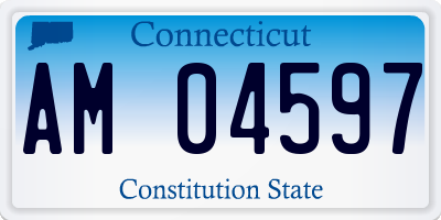 CT license plate AM04597