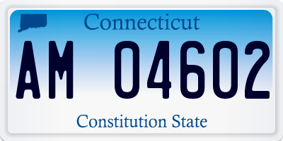 CT license plate AM04602
