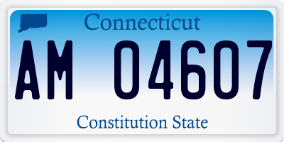CT license plate AM04607