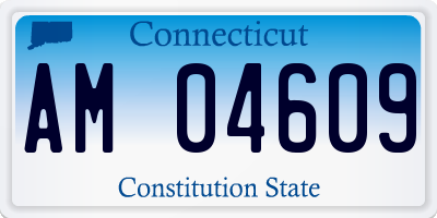 CT license plate AM04609