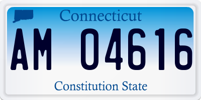 CT license plate AM04616