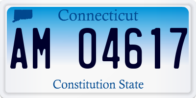 CT license plate AM04617