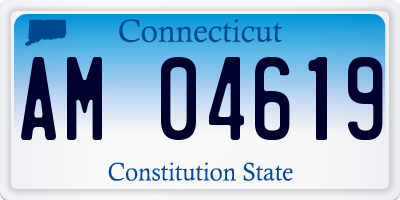 CT license plate AM04619