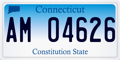CT license plate AM04626