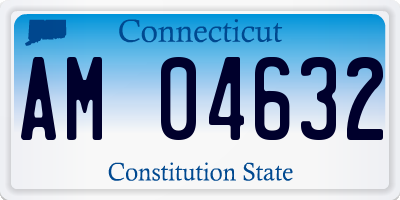 CT license plate AM04632