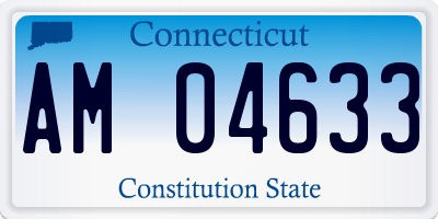 CT license plate AM04633