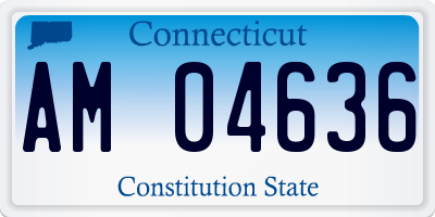 CT license plate AM04636