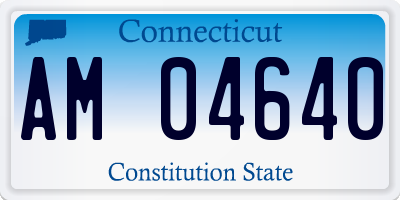 CT license plate AM04640