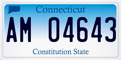 CT license plate AM04643
