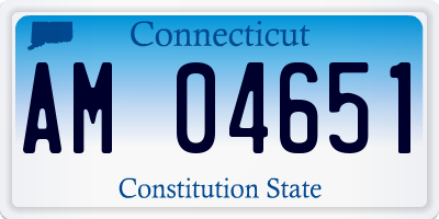 CT license plate AM04651