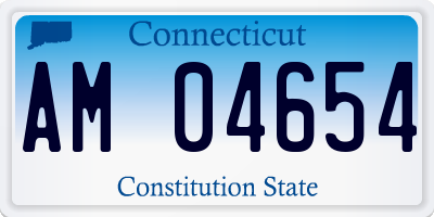 CT license plate AM04654