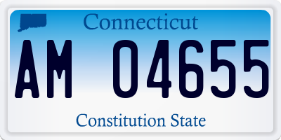 CT license plate AM04655