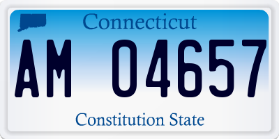 CT license plate AM04657
