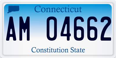 CT license plate AM04662