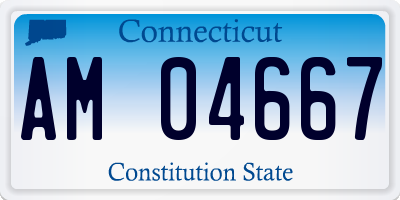 CT license plate AM04667