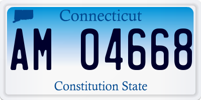 CT license plate AM04668