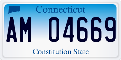 CT license plate AM04669