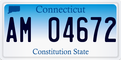 CT license plate AM04672