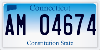 CT license plate AM04674